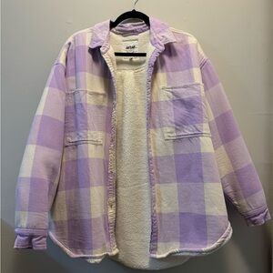 American Eagle Outfitters Purple Plaid Shacket